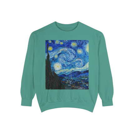 The Starry Night by Vincent Van Gogh Garment-Dyed Sweatshirt