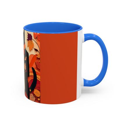 Siamese Cat at an Autumn Harvest Fair Colorful Mugs (11oz, 15oz)