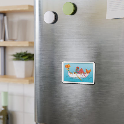 A Rooster's Seafaring Adventure Die-Cut Magnets (5 Sizes)
