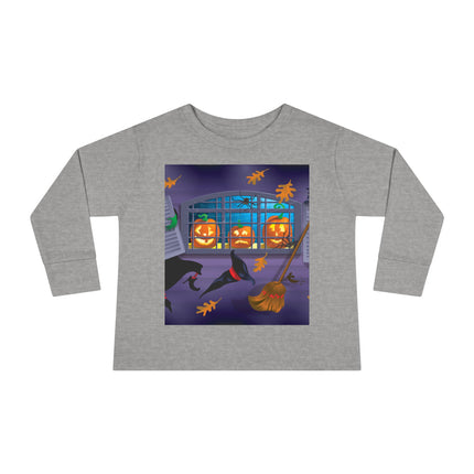 Whimsical Halloween Mischief Toddler Long Sleeve Tee