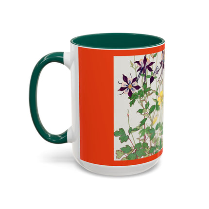 Aquilegia Flowers by Tanigami Kônan Colorful Mugs (11oz, 15oz)