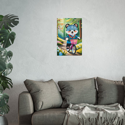 Furry Cyclist Fine Art Posters