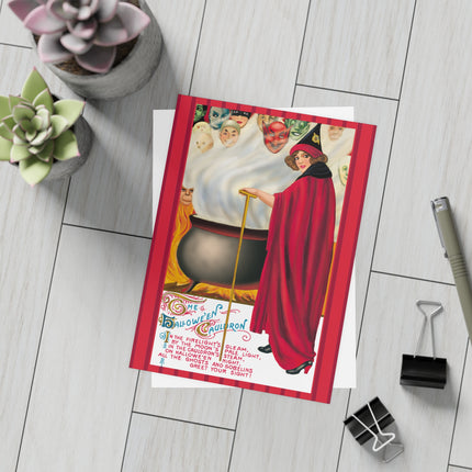 The Hallowe'en Cauldron In the Firelight's Gleam Postcards (envelopes included) - Bundles of 10, 30, 50 Pieces