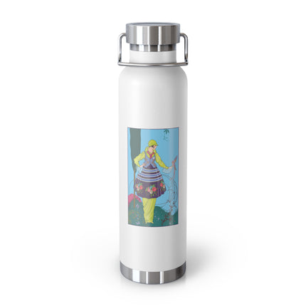 Exquisite Elegance by Umberto Brunelleschi Copper Vacuum Insulated Bottle, 22oz