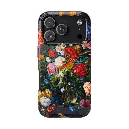 🌺🌙 The Midnight Garden Abundance Phone Case – Art Deco Floral Still Life