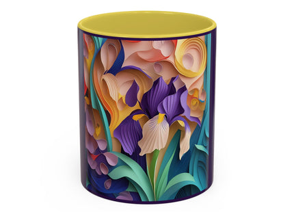 The Elegant Iris Flower Colorful Mugs (11oz, 15oz)