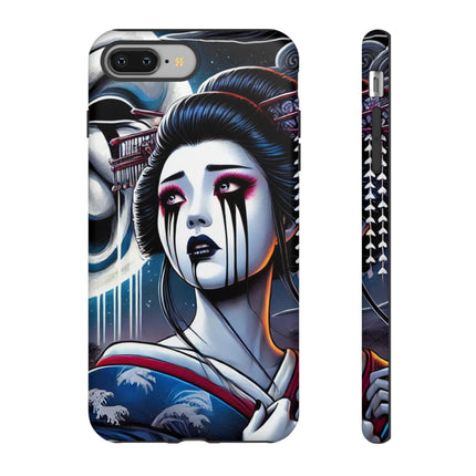Geisha’s Black Ink Tears Phone Cases