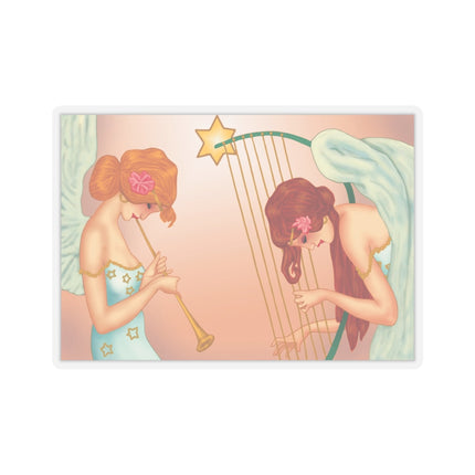Heavenly Angel Duet Kiss-Cut Stickers (4 Sizes)