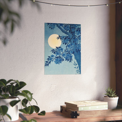 Blossoming Cherry on a Moonlit Night by Ohara Koson Fine Art Posters