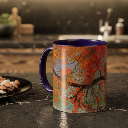 Autumn leaves by Edward Okuń Colorful Mugs (11oz, 15oz)