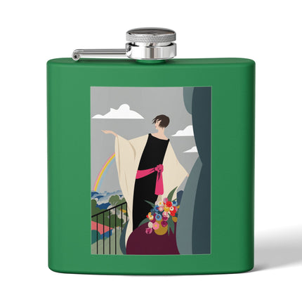 Rainbow Reverie Stainless Steel Flask – Elegant Renewal & Serene Beauty
