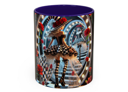 Halloween Witch Through the Mirror Colorful Mugs (11oz, 15oz)