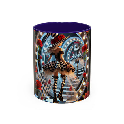 Halloween Witch Through the Mirror Colorful Mugs (11oz, 15oz)