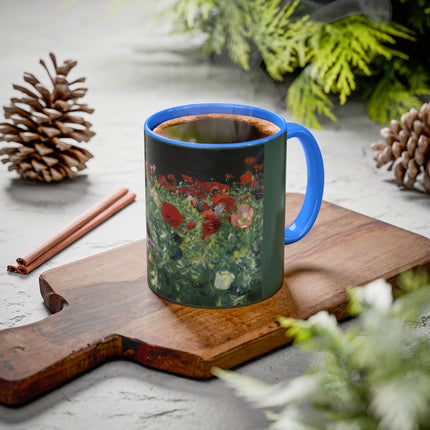 A Study of Poppies for Carnation, Lily, Lily, Rose by John Singer Sargent Colorful Mugs (11oz, 15oz)
