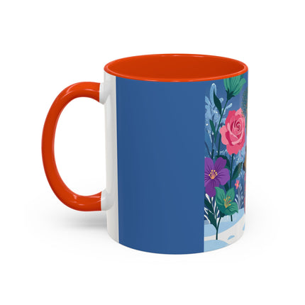 🌹❄️ The Holly Rose Of Winter Colorful Mug – Art Deco Christmas Garden