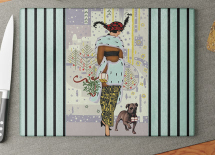 Wrapped in Elegance Glass Cutting Board