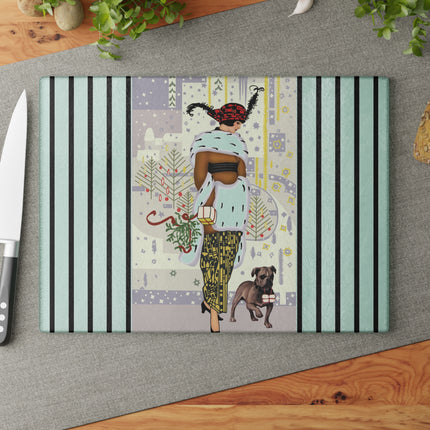 Wrapped in Elegance Glass Cutting Board
