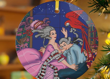 The Jealous Parrot Glass Ornament