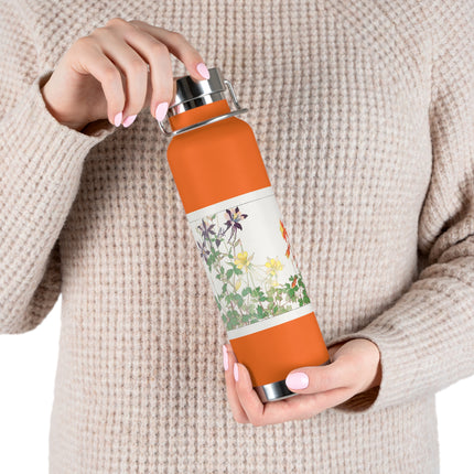 Aquilegia Flower by Tanigami Kônan Copper Vacuum Insulated Bottle, 22oz