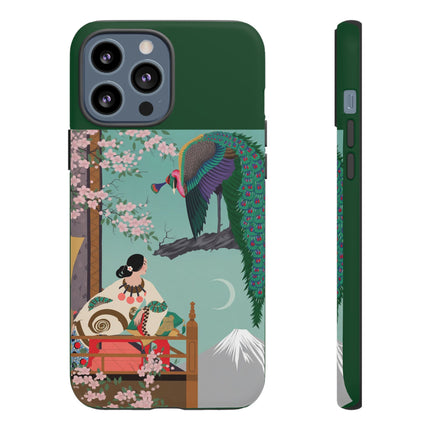 Peacock Garden Phone Case – Japanese Elegance & Timeless Beauty