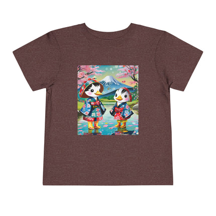 Rainy Day Ducks Toddler Short Sleeve Tee