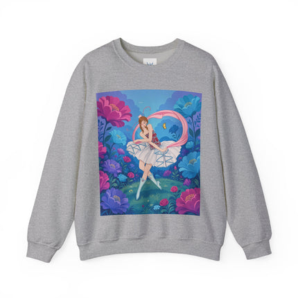 🦋🌸 The Butterfly Garden Ballet Crewneck Sweatshirt – Art Deco Floral Whimsy