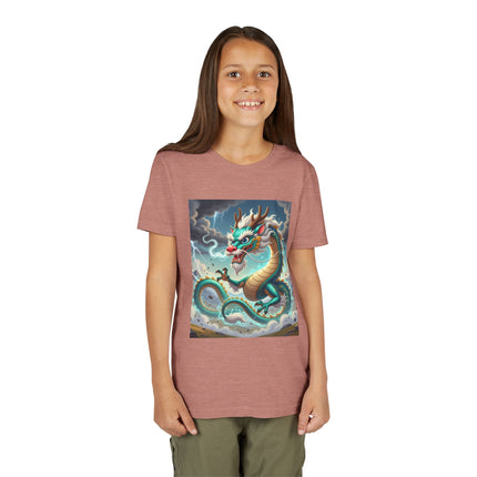 Tibetan Dragon in Battle Youth Short Sleeve Tee