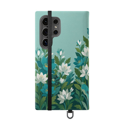 🐉🌿 The Dragon Keeper Flip Case – Art Deco Floral Fantasy