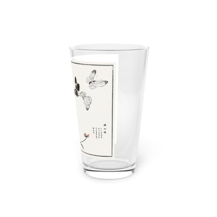 Butterflies and Flowers by Morimoto Toko Glass, 16oz