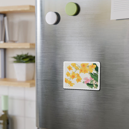 Golden Bow Orchid by Tanigami Kônan Die-Cut Magnets (5 Sizes)
