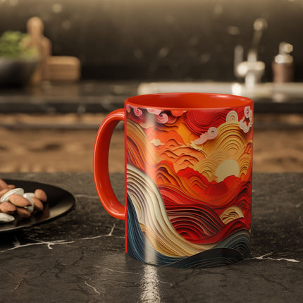 Vibrant Sunrise Sky Colorful Mugs (11oz, 15oz)