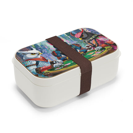 Cyberpunk Owl & Raven Bento Lunch Box