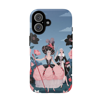 🌹🎭 The Rose Masquerade Promenade Phone Case – Art Deco Floral Elegance