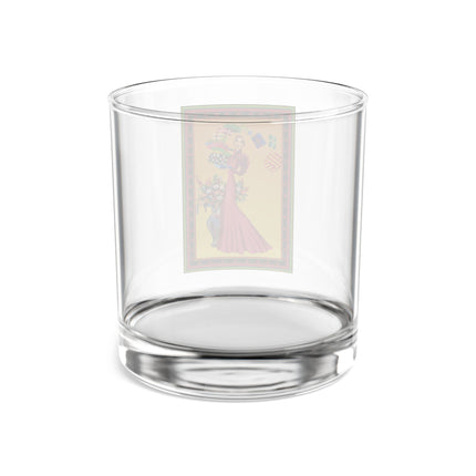 Elegant Holiday Woman with Gifts Rocks Glass, 10oz
