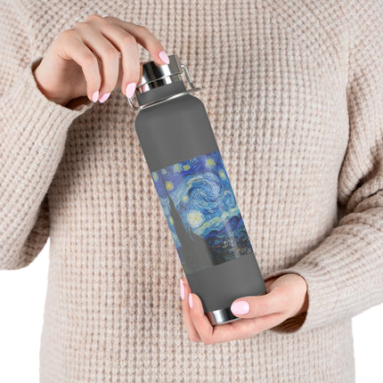 The Starry Night by Vincent Van Gogh Copper Vacuum Insulated Bottle, 22oz
