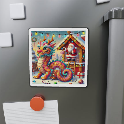 Playful Dragon's Christmas Die-Cut Magnets (5 Sizes)