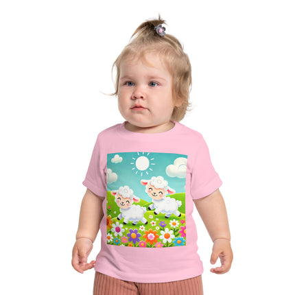 Pair of Lambs Baby T-Shirt – Gentle Joy in the Meadow