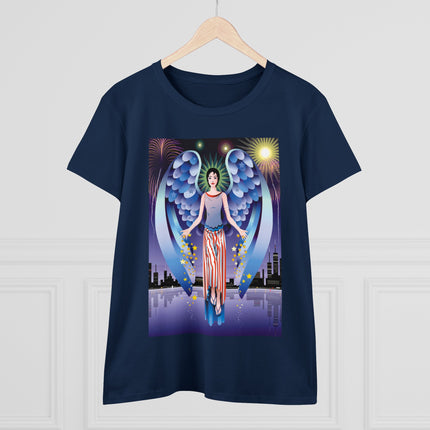 Celestial Symphony Women's Midweight Cotton Tee