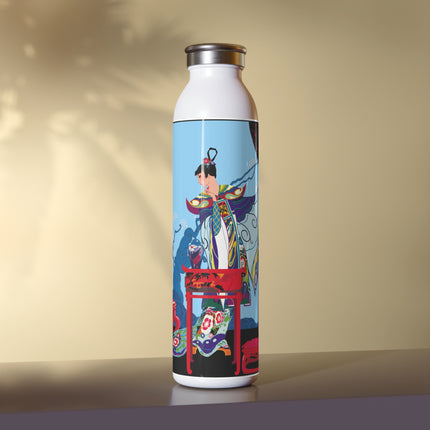 A Visual Journey by Umberto Brunelleschi Slim Water Bottle