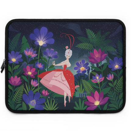 🌙🌺 The Lady Of The Midnight Garden Laptop Sleeve – Art Deco Floral Fantasy