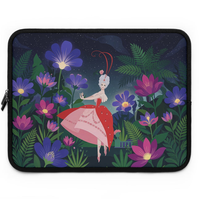 🌙🌺 The Lady Of The Midnight Garden Laptop Sleeve – Art Deco Floral Fantasy