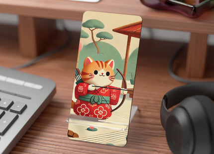 Archer Kitten in the Zen Garden Mobile Display Stand for Smartphones