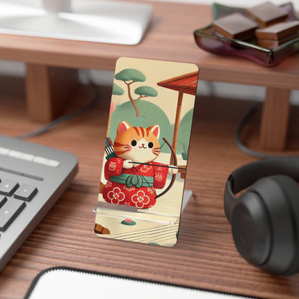 Archer Kitten in the Zen Garden Mobile Display Stand for Smartphones