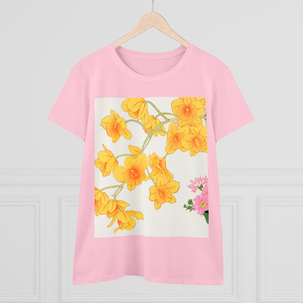 Golden Bow Orchid Women's Midweight Cotton Tee