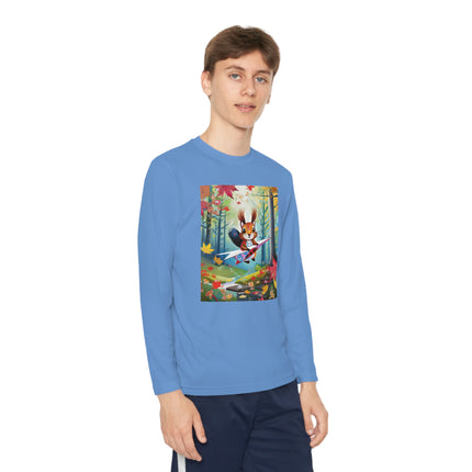 Acorn Aviator Youth Long Sleeve Competitor Tee – Woodland Flight & Whimsical Adventure