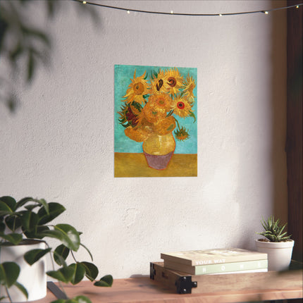 Vase with Twelve Sunflowers by Vincent Van Gogh Fine Art Posters