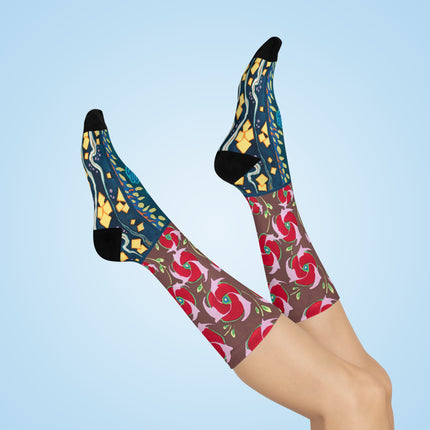 Floral Pattern by Emile-Alain Séguy Cushioned Crew Socks