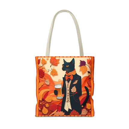 Siamese Cat at an Autumn Harvest Fair Tote Bag (AOP)