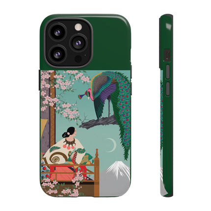 Peacock Garden Phone Case – Japanese Elegance & Timeless Beauty