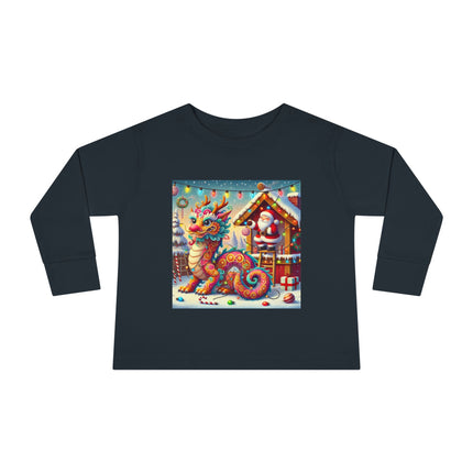The Playful Dragon's Christmas Toddler Long Sleeve Tee